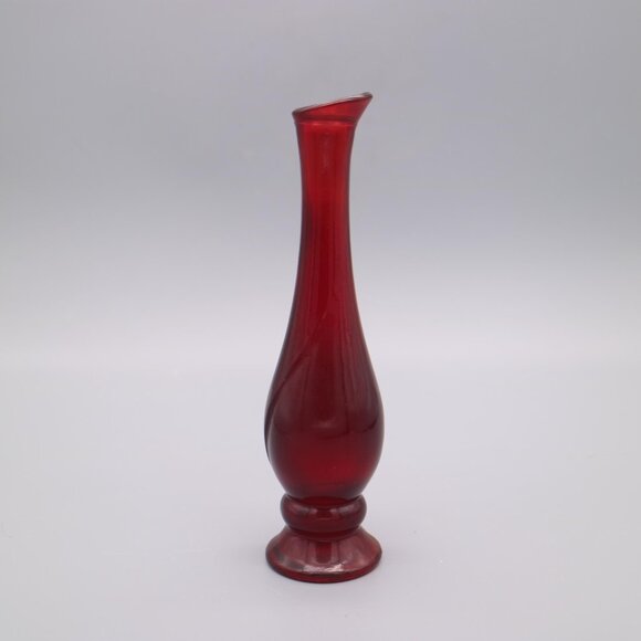 Vintage Avon Ruby Red Glass Bud Vase Apothecary Spout (Set of 3) - Picture 3 of 8